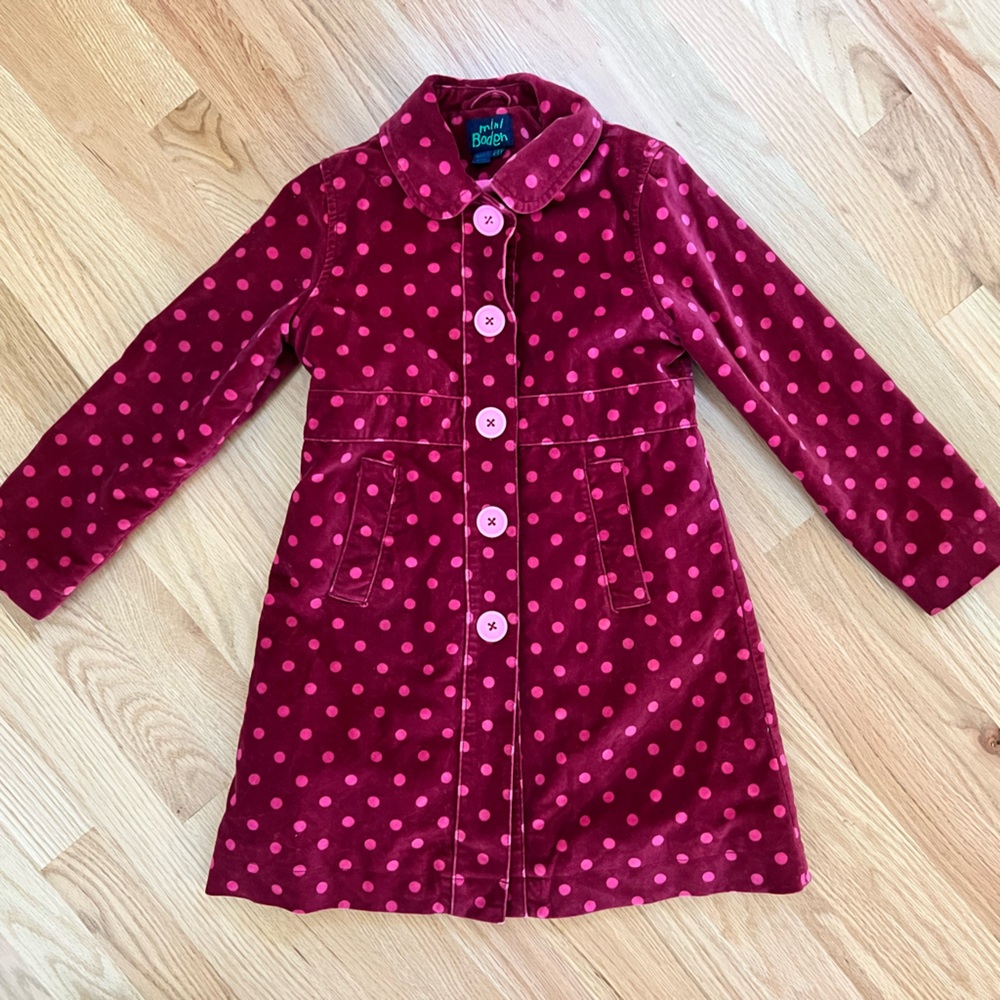 Mini Boden velour jacket. Like new size 5-6